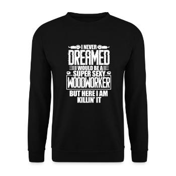 Carpenter carpenter woodworker carpenter wood - Unisex Sweatshirt - black - Front - Alina (178cm) & Michal (187cm)