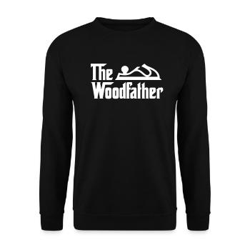 Tischler Schreiner Zimmermann Holz Handwerker - Unisex Pullover - Schwarz - Vorne - Alina (178cm) & Michal (187cm)