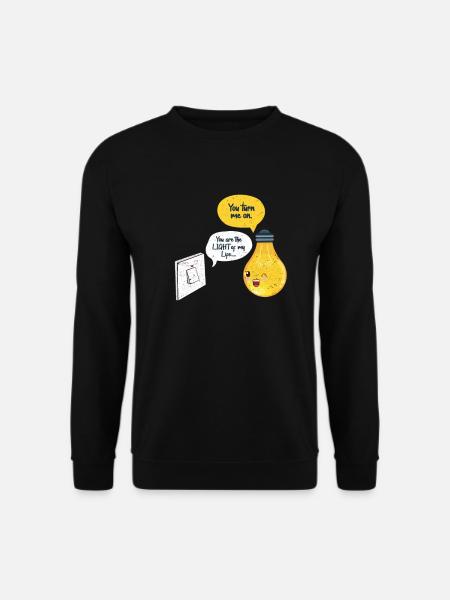 Elektriker Strom Elektrik Glühbirne Geschenk - Unisex Pullover - Schwarz