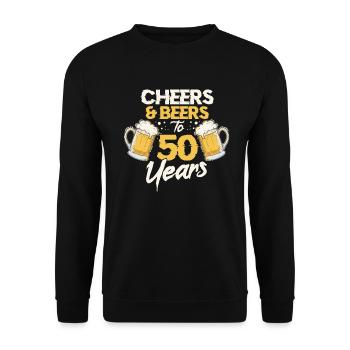 50e anniversaire - Sweat-shirt Unisexe - noir - Devant - Alina (178cm) & Michal (187cm)