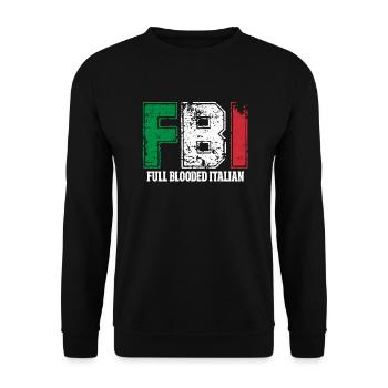 Italian Italy Italian Italia Gift - Unisex Sweatshirt - black - Front - Alina (178cm) & Michal (187cm)