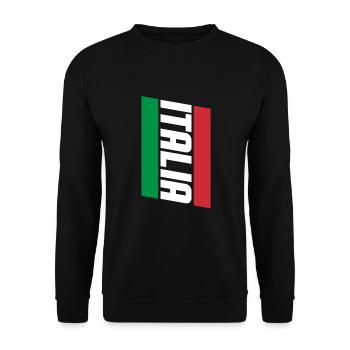 Italy - Unisex Sweatshirt - black - Front - Alina (178cm) & Michal (187cm)