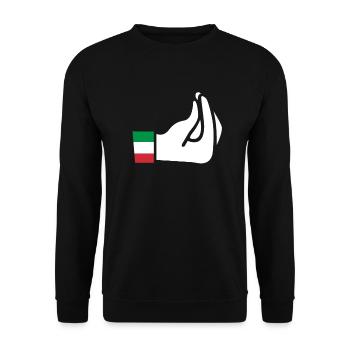 Italians Italy Italian Italia gift - Unisex Sweatshirt - black - Front - Alina (178cm) & Michal (187cm)