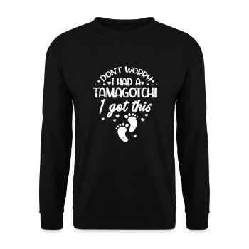 Pregnancy Pregnant Baby Bump Baby Gift - Unisex Sweatshirt - black - Front - Alina (178cm) & Michal (187cm)