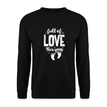 Schwangerschaft - Unisex Pullover - Schwarz - Vorne - Alina (178cm) & Michal (187cm)