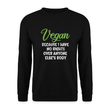 végétalien - Sweat-shirt Unisexe - noir - Devant - Alina (178cm) & Michal (187cm)