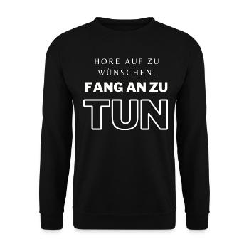 POSITIVE EINSTELLUNG MINDSET Motivation - Unisex Pullover - Schwarz - Vorne - Alina (178cm) & Michal (187cm)