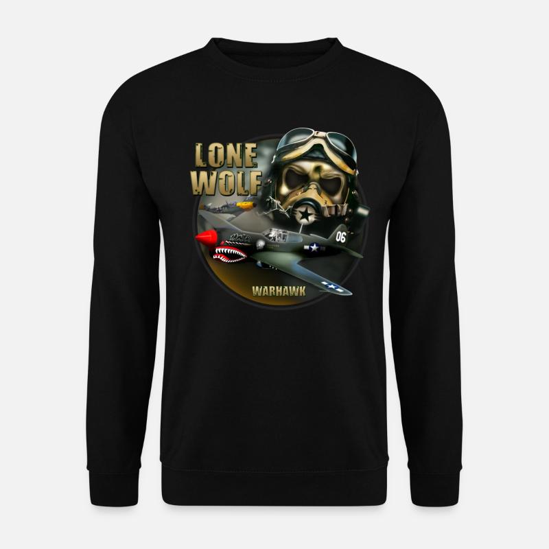 P40 Warhawk Einsamer Wolf - Unisex Pullover - Schwarz