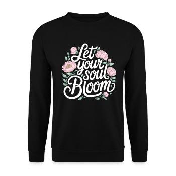 Laisse ton âme s’épanouir - Sweat-shirt Unisexe - noir - Devant - Alina (178cm) & Michal (187cm)