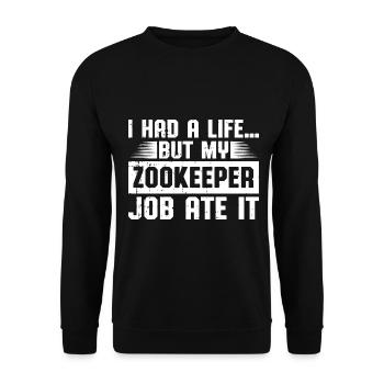 Zoowärter - Unisex Pullover - Schwarz - Vorne - Alina (178cm) & Michal (187cm)