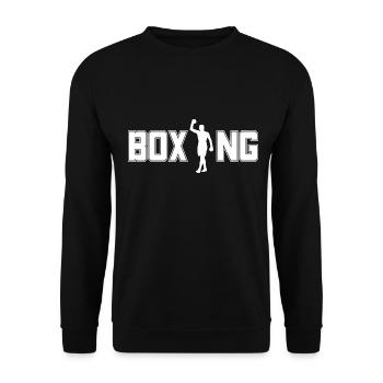 Cadeau De Boxe Boxeur Amateur - Sweat-shirt Unisexe - noir - Devant - Alina (178cm) & Michal (187cm)