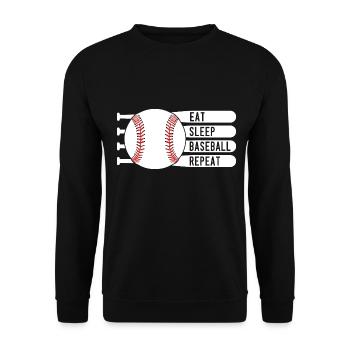 MANGER DORMIR BASEBALL RÉPÉTER - Sweat-shirt Unisexe - noir - Devant - Alina (178cm) & Michal (187cm)