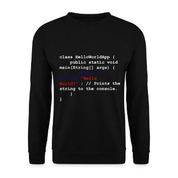 Coder Software Développeur - Sweat-shirt Unisexe - noir - Devant - Alina (178cm) & Michal (187cm)