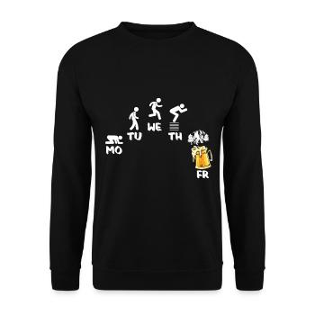 Camping Camping Campsite Camping - Unisex Sweatshirt - black - Front - Alina (178cm) & Michal (187cm)