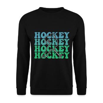 Eishockey Schlittschuhe Puck Hockey Frauen - Unisex Pullover - Schwarz - Vorne - Alina (178cm) & Michal (187cm)