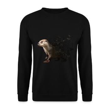 Otter - Unisex Pullover - Schwarz - Vorne - Alina (178cm) & Michal (187cm)