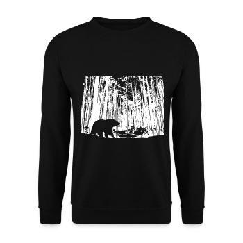 Arbres - Ours - (2) - Sweat-shirt Unisexe - noir - Devant - Alina (178cm) & Michal (187cm)