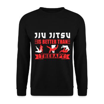 Brazilian Jiu Jitsu MMA Bjj Hugger - Unisex Pullover - Schwarz - Vorne - Alina (178cm) & Michal (187cm)