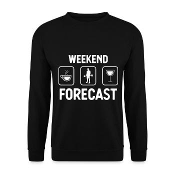Wochenendvorhersage 1 - - Unisex Pullover - Schwarz - Vorne - Alina (178cm) & Michal (187cm)