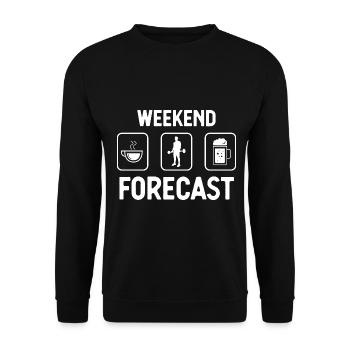 Weekend forecast 1 - (2) - Unisex Sweatshirt - black - Front - Alina (178cm) & Michal (187cm)