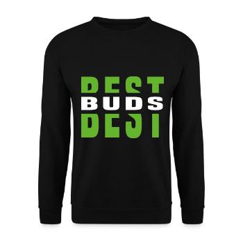 Best Friends Best Buds Best Friend - Unisex Sweatshirt - black - Front - Alina (178cm) & Michal (187cm)