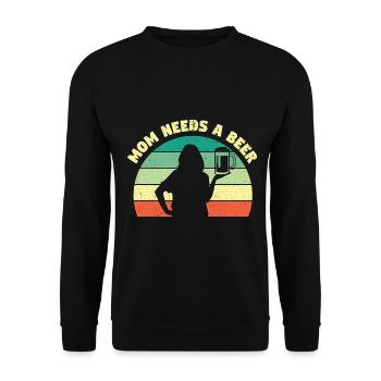 Beer Beer Drinker Party Pub Alcohol - Unisex Sweatshirt - black - Front - Alina (178cm) & Michal (187cm)