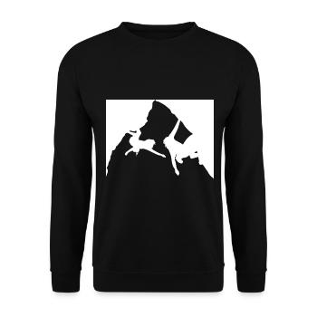 Bergsteiger - - Unisex Pullover - Schwarz - Vorne - Alina (178cm) & Michal (187cm)