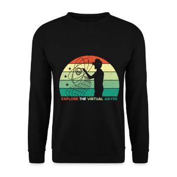 VR Brille Virtual Reality Gaming - Unisex Pullover - Schwarz - Vorne - Alina (178cm) & Michal (187cm)