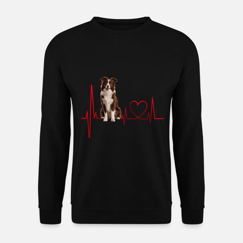 Herzschlag-Geschenk für Hunde - Unisex Pullover - Schwarz