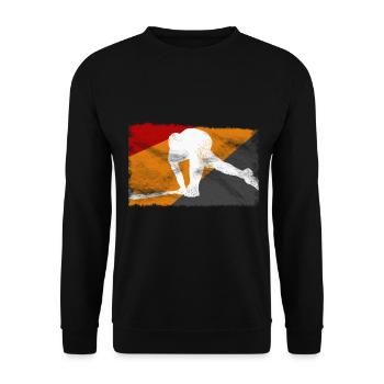 Field Hockey Player Gift - Unisex Sweatshirt - black - Front - Alina (178cm) & Michal (187cm)