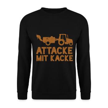 Landwirt Bauer Landwirtschaft - Unisex Pullover - Schwarz - Vorne - Alina (178cm) & Michal (187cm)