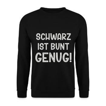 Le noir est assez coloré Rasta Rastafari-Liebh - Sweat-shirt Unisexe - noir - Devant - Alina (178cm) & Michal (187cm)
