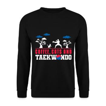 TKD Korean Martial Arts Tae Kwon - Unisex Pullover - Schwarz - Vorne - Alina (178cm) & Michal (187cm)