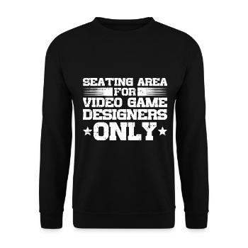 Video Game Designer - Unisex Pullover - Schwarz - Vorne - Alina (178cm) & Michal (187cm)