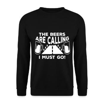 Camping Beer Camping Forest Boozing - Unisex Sweatshirt - black - Front - Alina (178cm) & Michal (187cm)