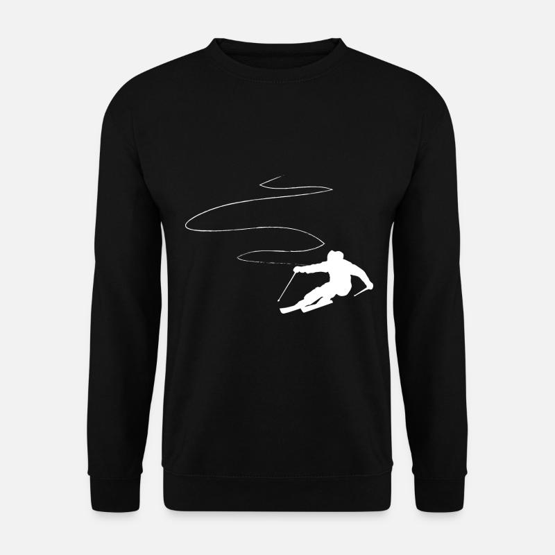 Curve Line - Skiing - (3) - Unisex Sweatshirt - black