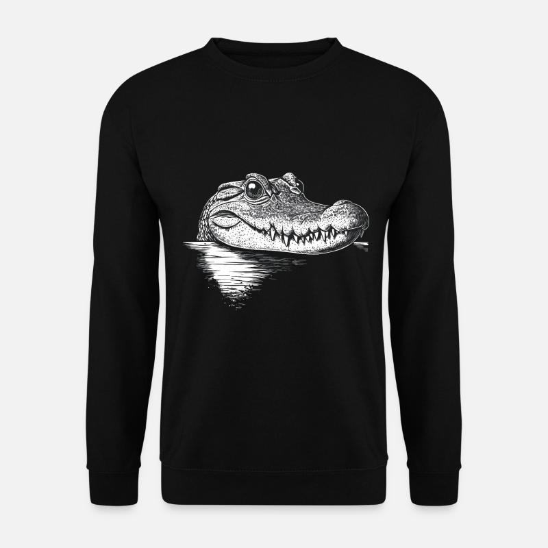 Krokodil - Unisex Pullover - Schwarz
