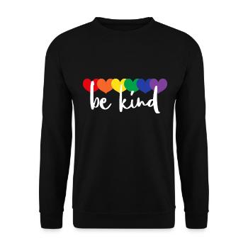 Soyez des enfants cœurs arc-en-ciel - Sweat-shirt Unisexe - noir - Devant - Alina (178cm) & Michal (187cm)