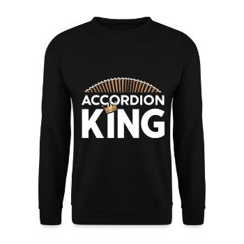 Akkordeon Akkordeonspieler Geschenk - Unisex Pullover - Schwarz - Vorne - Alina (178cm) & Michal (187cm)