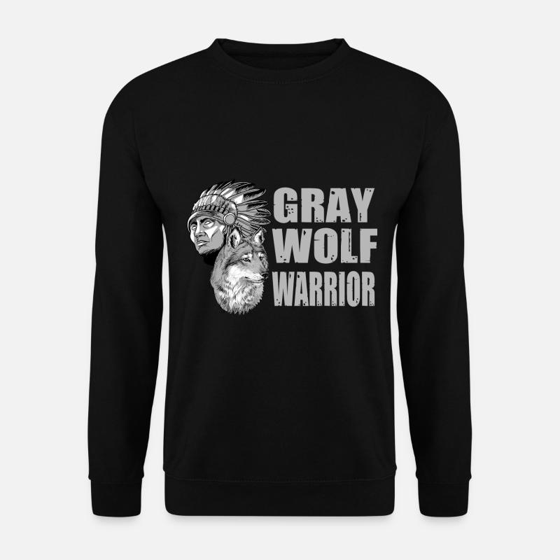 Wolf - Unisex Pullover - Schwarz