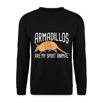 Armadillo Pet Armadillo Gift - Unisex Sweatshirt - black - Front - Alina (178cm) & Michal (187cm)
