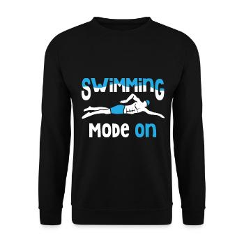 Schwimmer Schwimmen 50 Meter Bahn - Unisex Pullover - Schwarz - Vorne - Alina (178cm) & Michal (187cm)