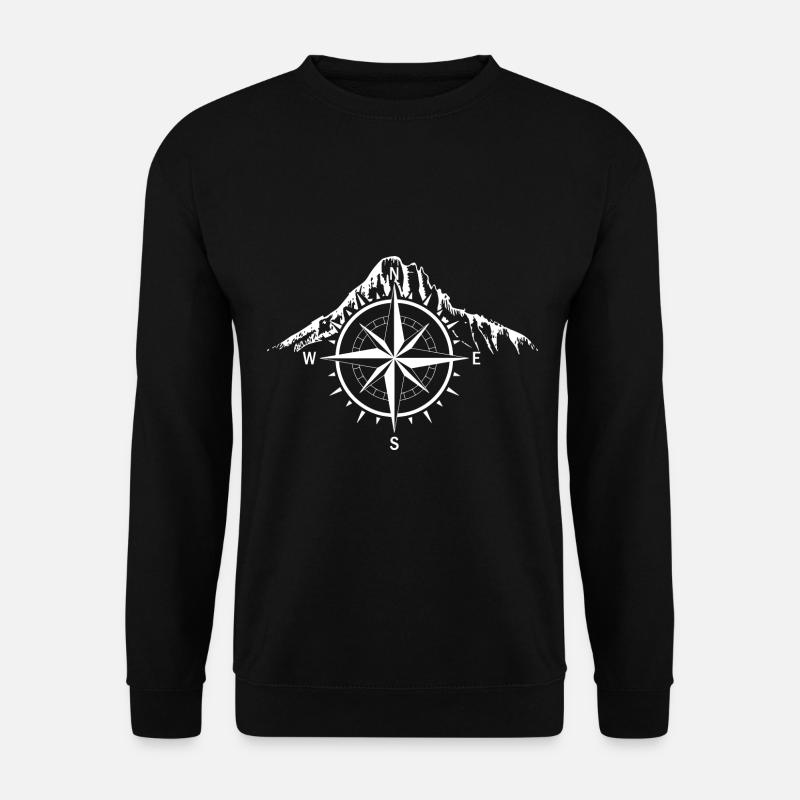 Compass - Mountain - (3) - Unisex Sweatshirt - black