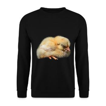 Chicken - Unisex Sweatshirt - black - Front - Alina (178cm) & Michal (187cm)