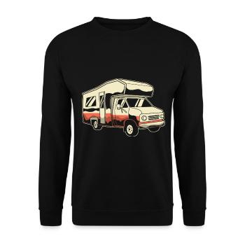 Caravane Camping-car Caravan Camper - Sweat-shirt Unisexe - noir - Devant - Alina (178cm) & Michal (187cm)