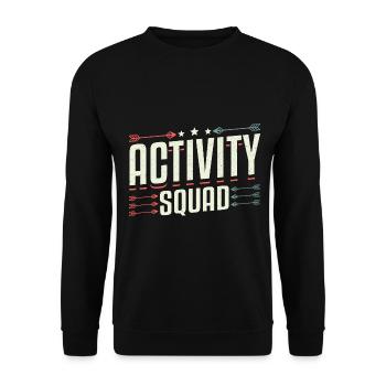 Activity Assistant Squad Team - Unisex Pullover - Schwarz - Vorne - Alina (178cm) & Michal (187cm)