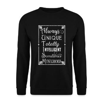 Autisme - Sweat-shirt Unisexe - noir - Devant - Alina (178cm) & Michal (187cm)