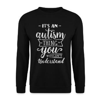 Autisme - Sweat-shirt Unisexe - noir - Devant - Alina (178cm) & Michal (187cm)