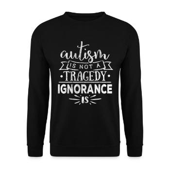 Autisme - Sweat-shirt Unisexe - noir - Devant - Alina (178cm) & Michal (187cm)
