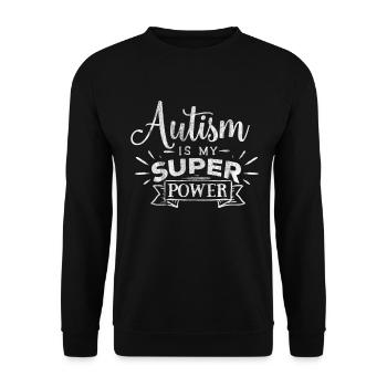 autism - Unisex Sweatshirt - black - Front - Alina (178cm) & Michal (187cm)